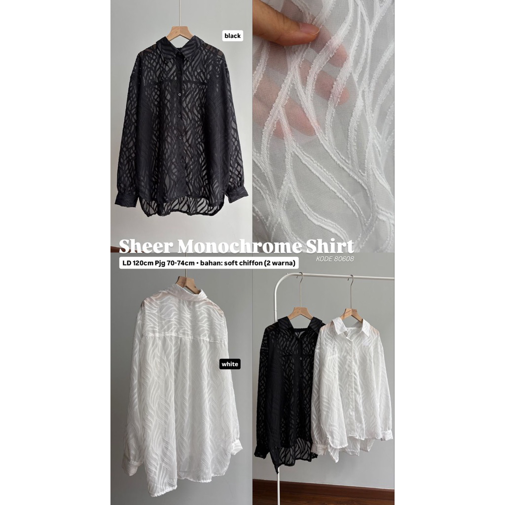 LEA KEMEJA JARING SEAR MONOCHROME BUSUI/LEA KEMEJA KEKINIAN