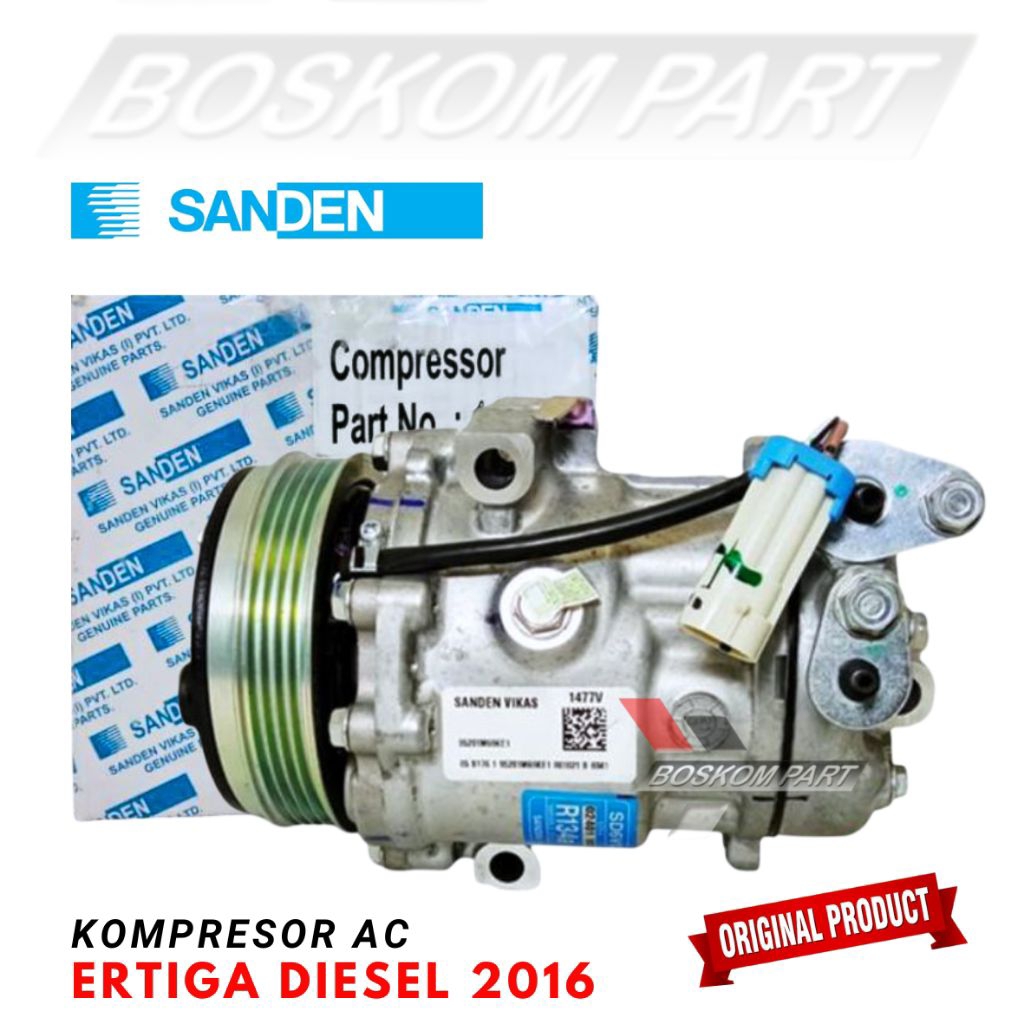 Kompresor Ac Suzuki Ertiga Diesel Ori R3 Ertiga Diesel Desel Sanden Original