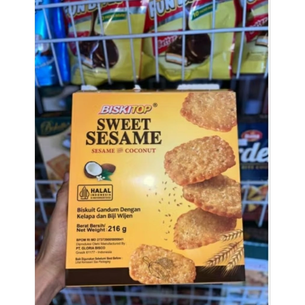 Biskitop Sweet sesame 216g murah meriah