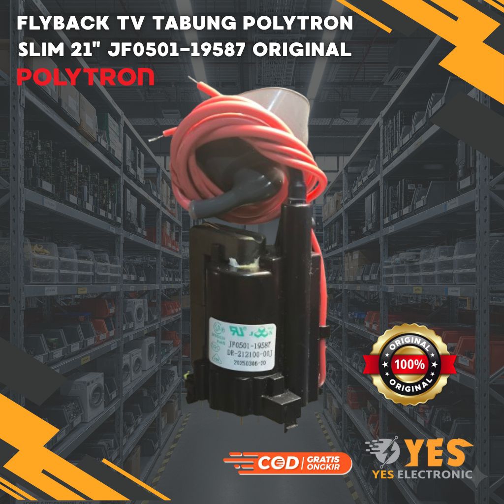 FLYBACK TV TABUNG POLYTRON 21 inch slim JF0501-19587 PLAYBECK POLYTRON SLIM 21 INCH