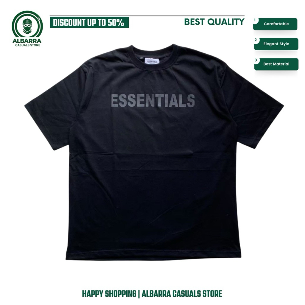 T-Shirt Kaos Boxy Oversize Essentials Premium Unisex Premium
