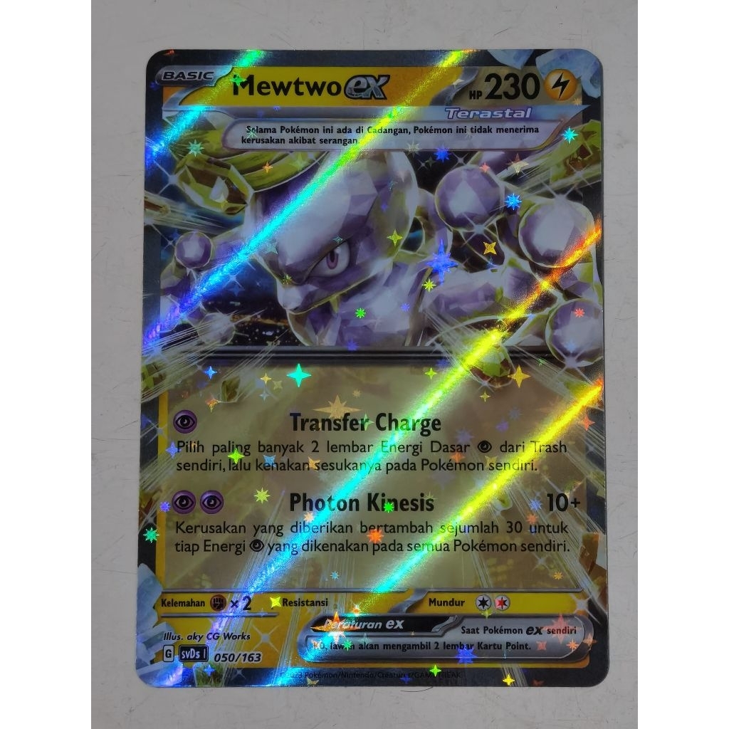 Mewtwo EX Terastal Pokemon TGC ORI Indo