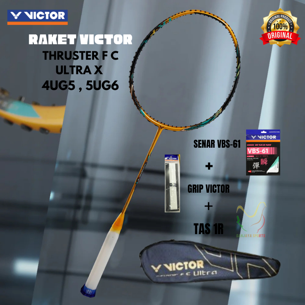RAKET BADMINTON BULUTANGKIS VICTOR THRUSTER TK-  F C ULTRA X ORIGINAL