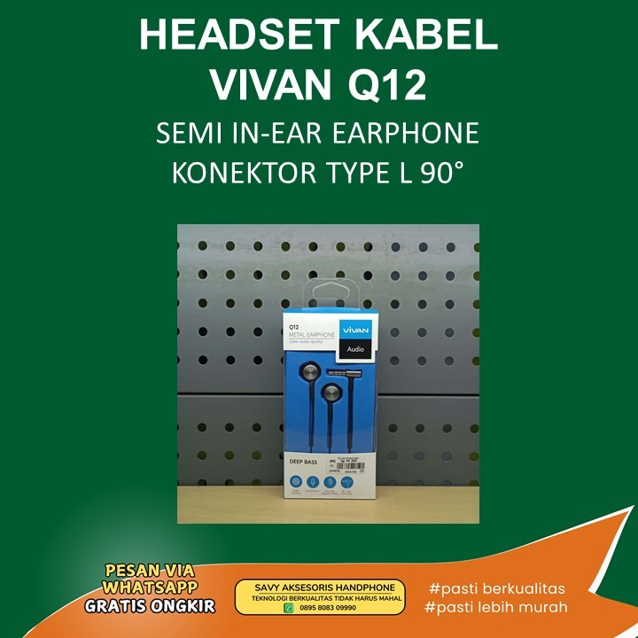 HEADSET KABEL VIVAN Q12
