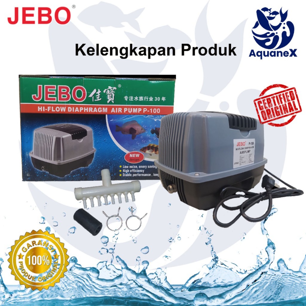 Aerator Pompa Udara Jebo P100 Air Pump Blower  ORIGINAL BERGARANSI
