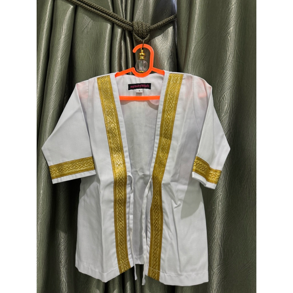 Preloved Gamis aqiqah bayi laki-laki newborn/ baju aqiqah bayi baru lahir laki-laki