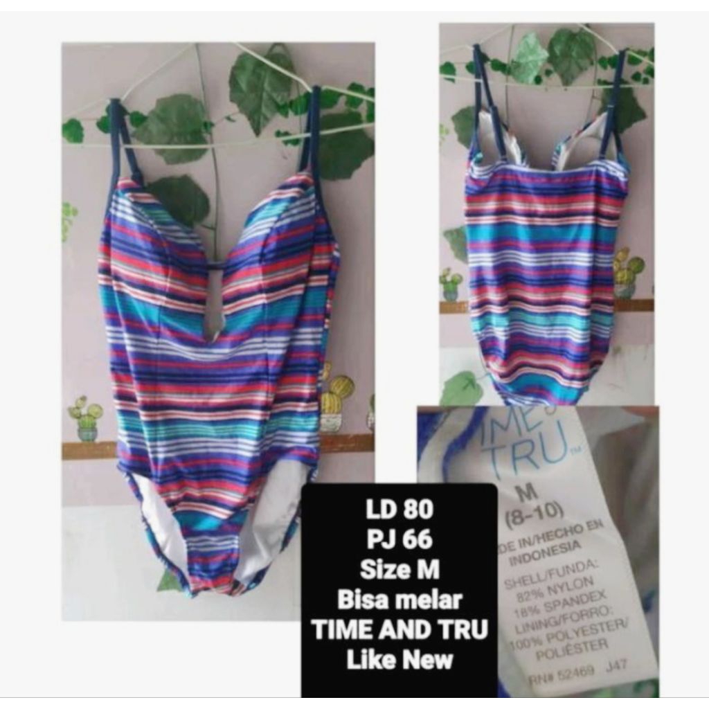 [Preloved] Baju renang wanita size M LD 80