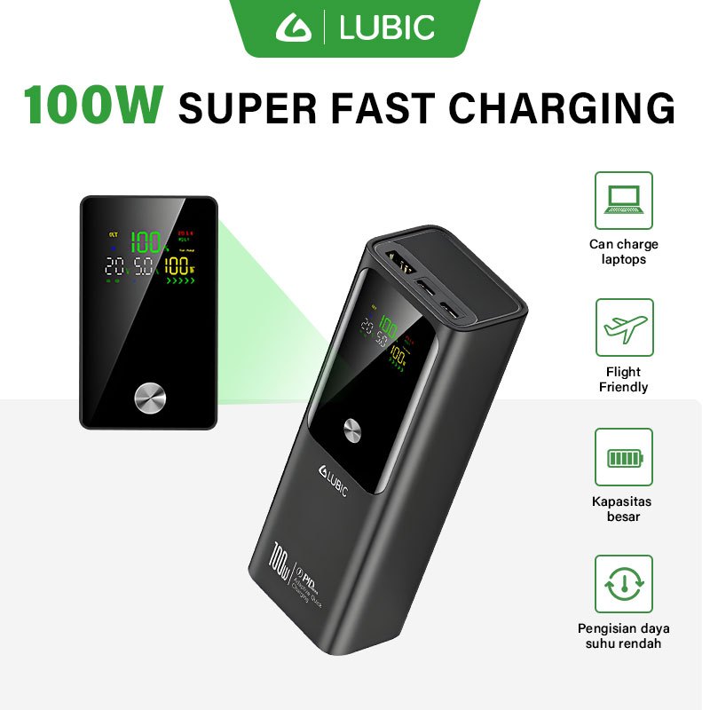 LUBIC 100W Powerbank 20000mAh Super Fast Charging Laptop Powerbank Macbook Powerbank