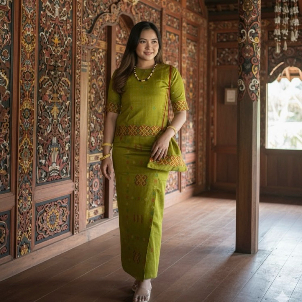 SETELAN BAJU WANITA TORAJA FREE TAS SEPU