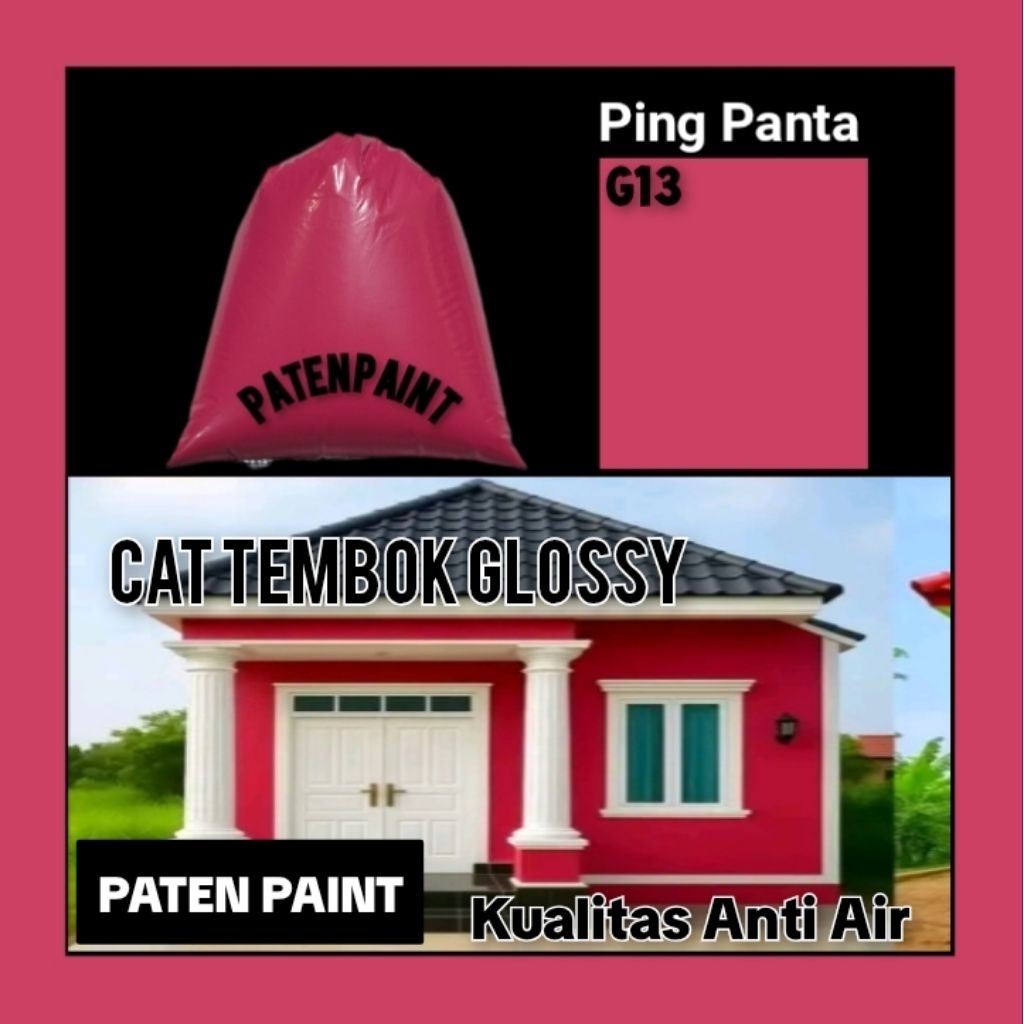 Cat Tembok Warna Pink Panta Cat Tembok Glossy Cat Tembok 1 kg Cat Mengkilap