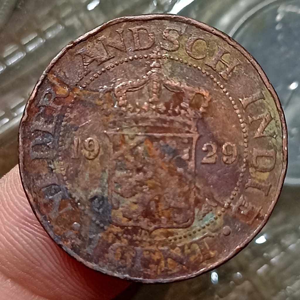 Koin Kuno Nederlandsch Indie 1 Cent - Tahun 1929