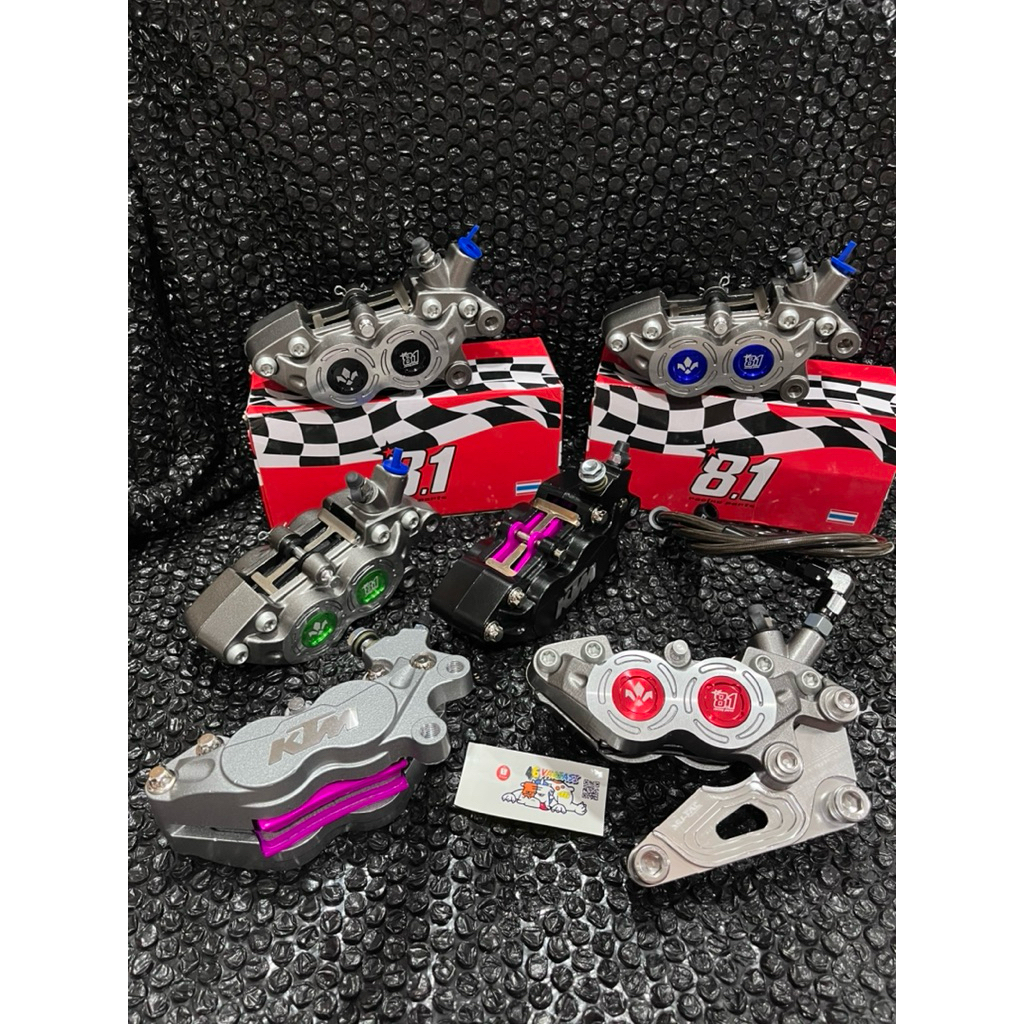 PAKET KALIPER AXIAL BIGPOT 4 PISTON BREKET JUPITER MX NEW MX OLD VEGA ZR VEGA Z NEW, JUPITER ROBOT Z