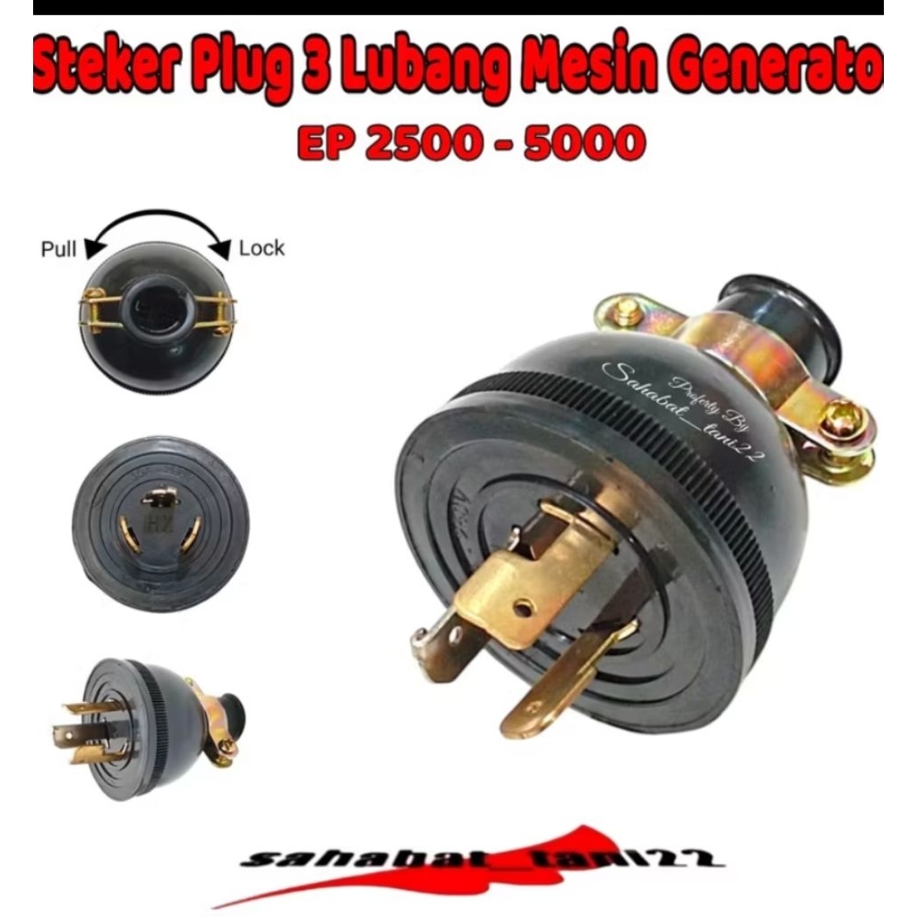 Steker Genset 3 Kaki Colokan Listrik Steker Genset 3 Kaki Steker Colokan Genset 3 Kaki 2000 WATT