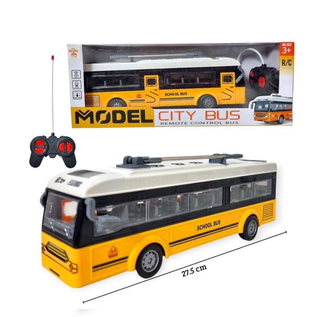 Mainan RC Remote Control School Bus AK0006 RC Bus Model City Bus