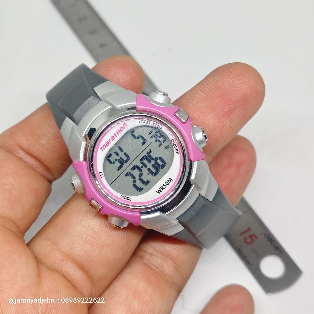 Jam Digital Timex Marathon T5K646 Pink Bekas