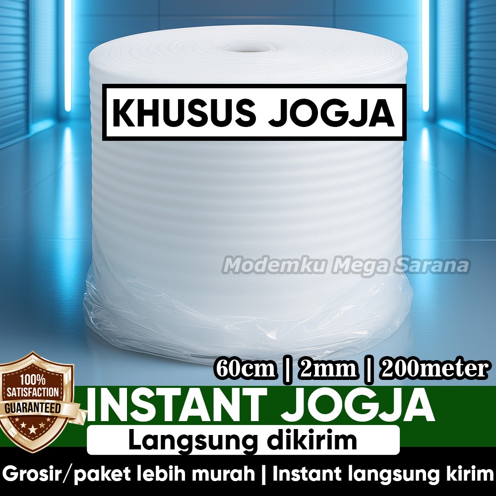 Busa Packing Polyfoam PE Foam Sheet 2mm (1 Roll: 60cm x 200m) Sleman Jogja - Polybonding