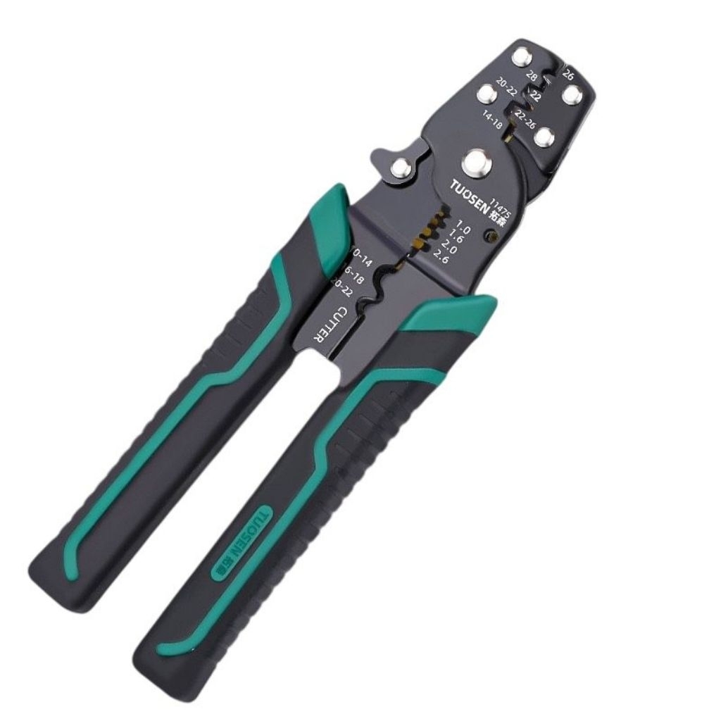 Tang Crimping + Press Skun Kabel Kombinasi 8” Tuosen 11475 / Tang Potong Kupas Kabel Multifungsi 8” 