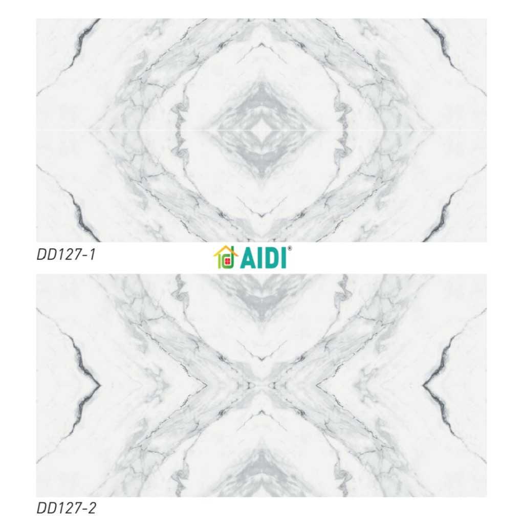 AIDI HPL BOOKMATCH GLOSSY MARBLE PREMIUM AH FSY DD 127 F F1 BOOKMATCH GLOSSY MARMER 122 x 244 CM Set