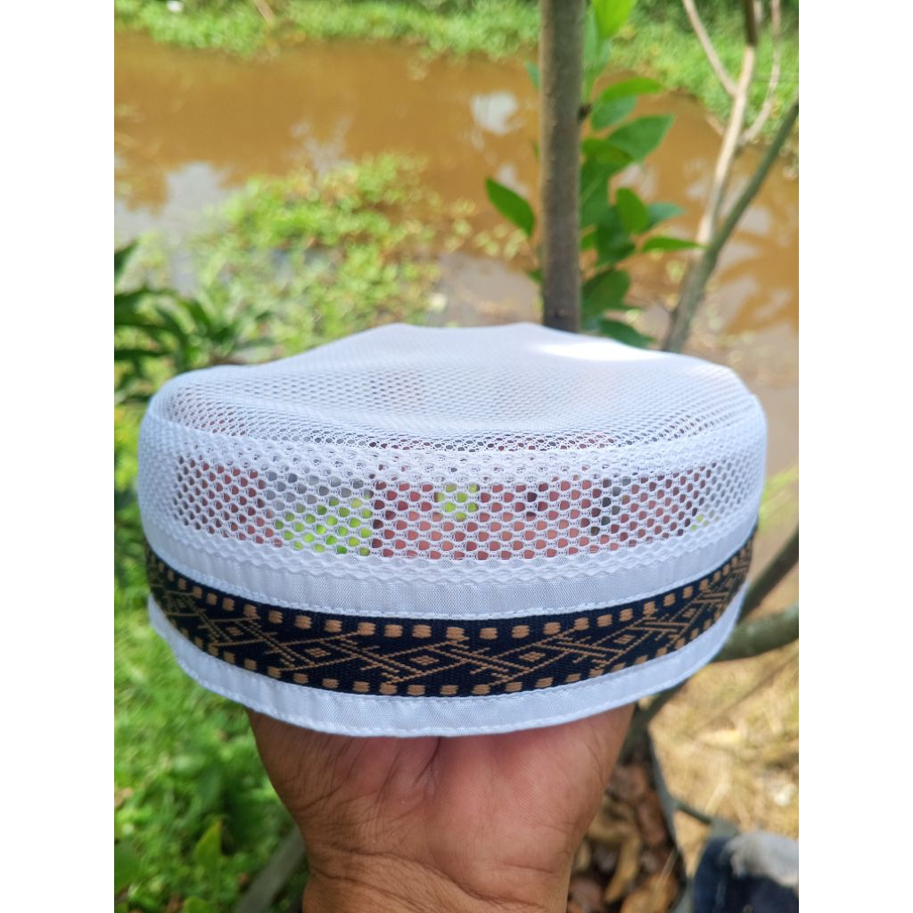 motip terbaru kopiah Madinah  jaring kopiah haji peci jaring