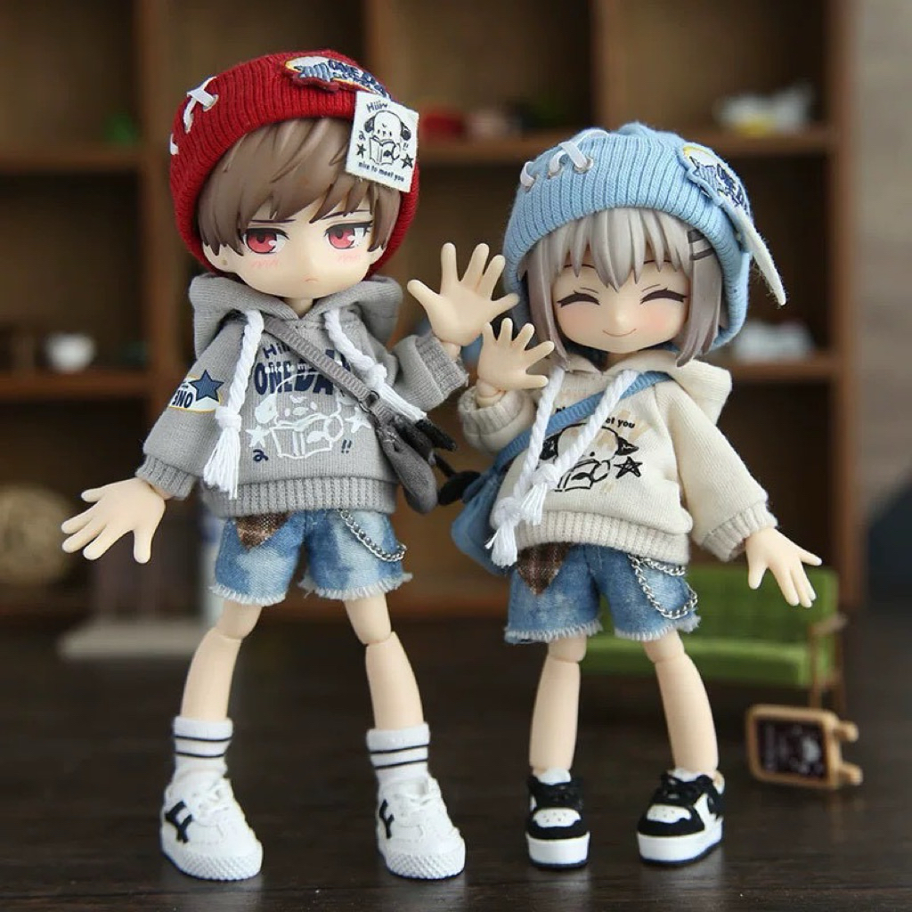 [READY 🇮🇩 BABY DOG] Doll Clothes Nendo Nendroid Obitsu 11 OB11 YMY Body Outfit Baju