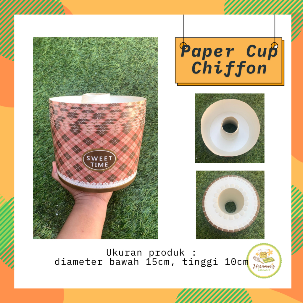 Paper Cup Chiffon Case Loyang Chiffon Cake Bolu Roti