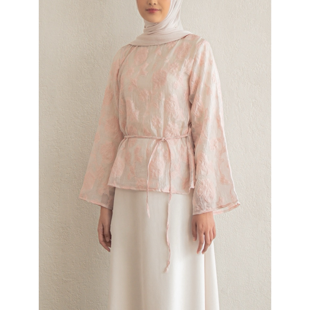 Fwdaily - Aira Blouse ( Floral Blouse - Blouse Wanita Terlaris - Atasan Wanita Semi Formal - Blouse 