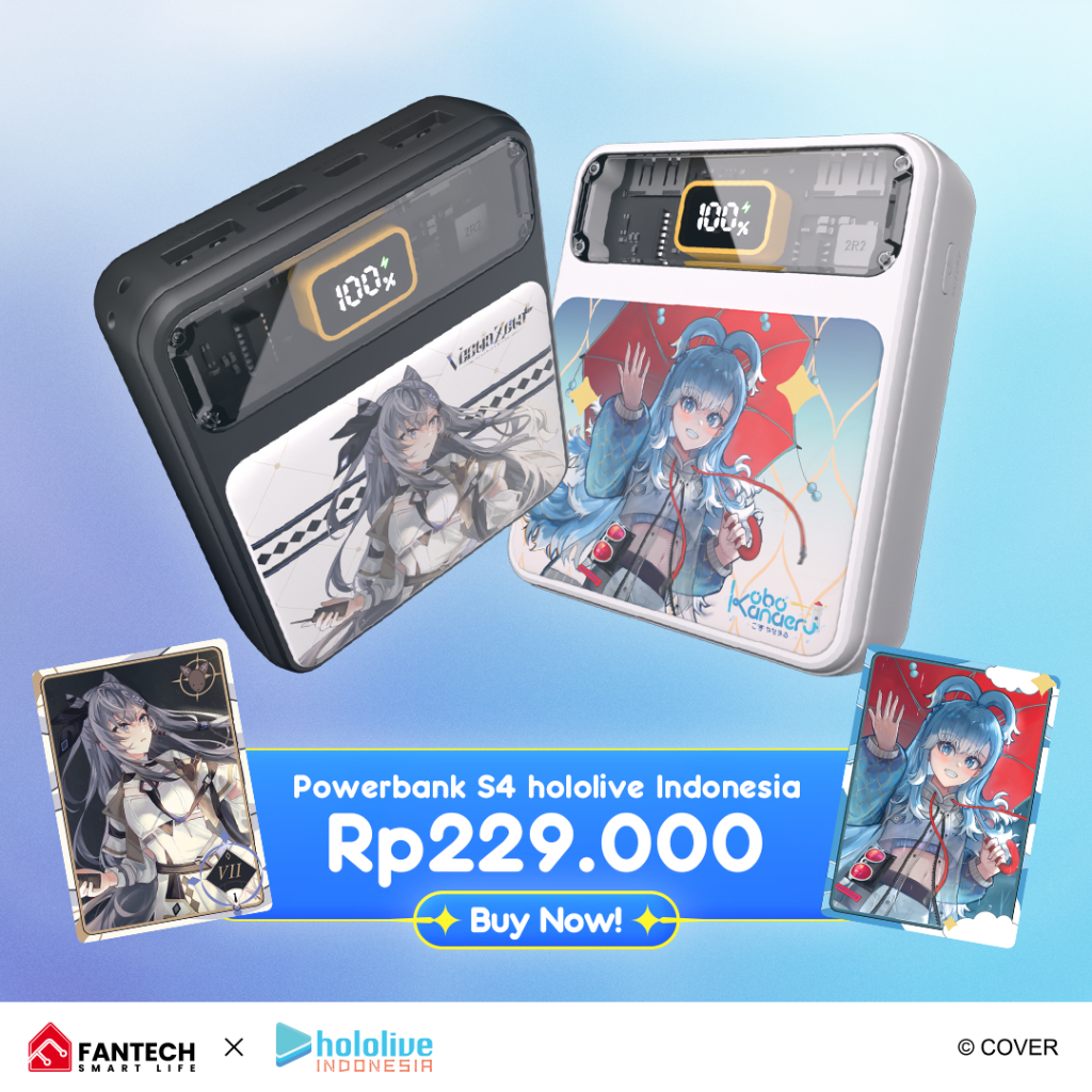 FANTECH x HOLOLIVE EXCLUSIVE COLLABORATION Kobo Kanaeru & Vestia Zeta Limited Edition Powerbank S4 1