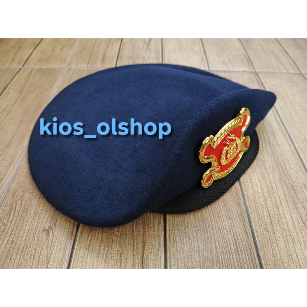 Emblem dan Baret Brimob Jatah POLRI Original