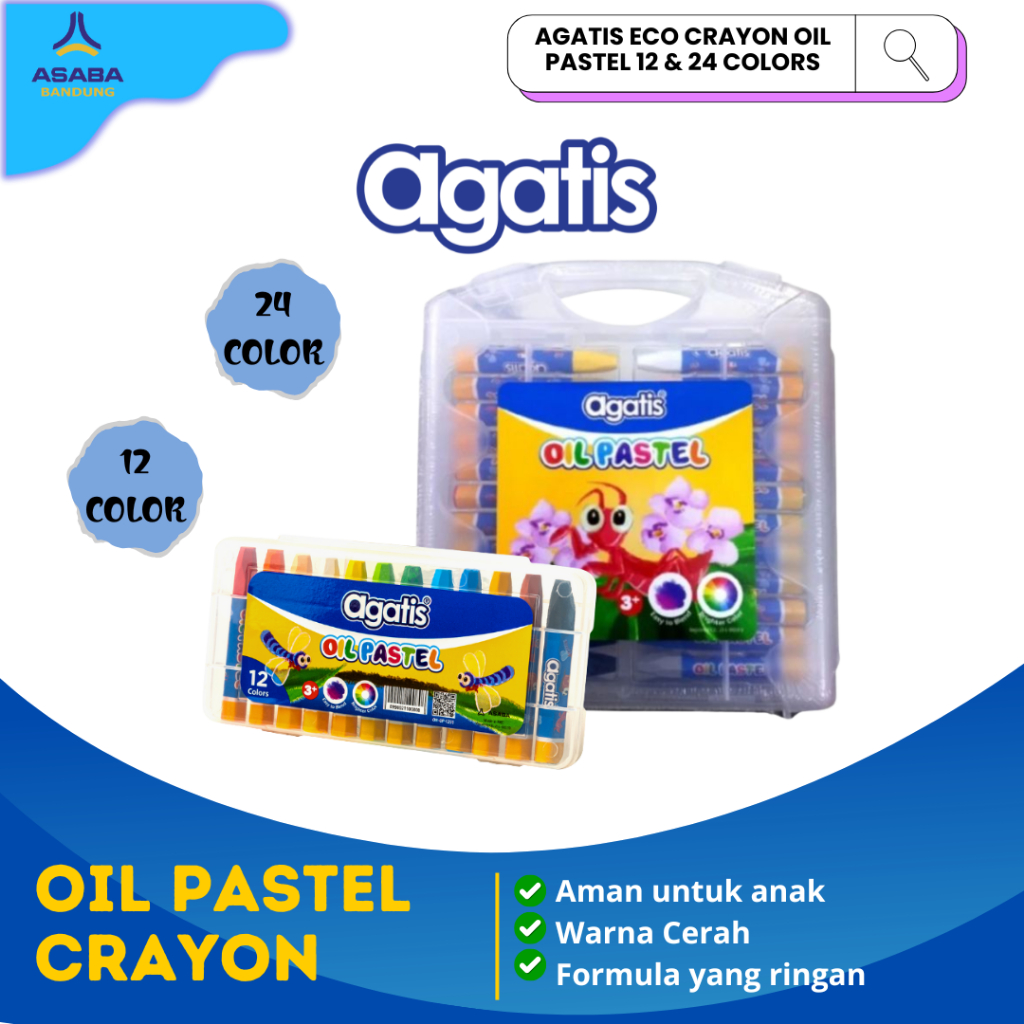 Asaba Bandung - AGATIS - Crayon Oil Pastel Agatis Prime Krayon Minyak