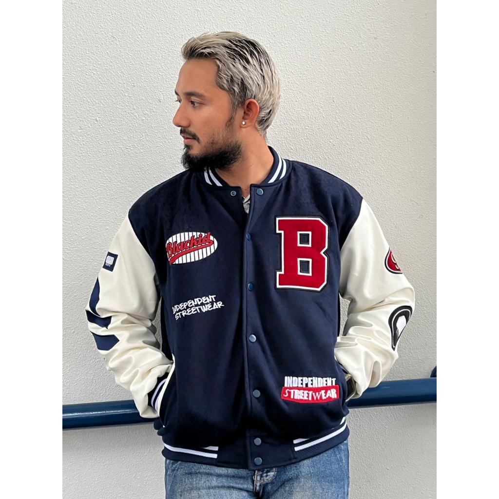 Blackid Jaket Varsity Navy B