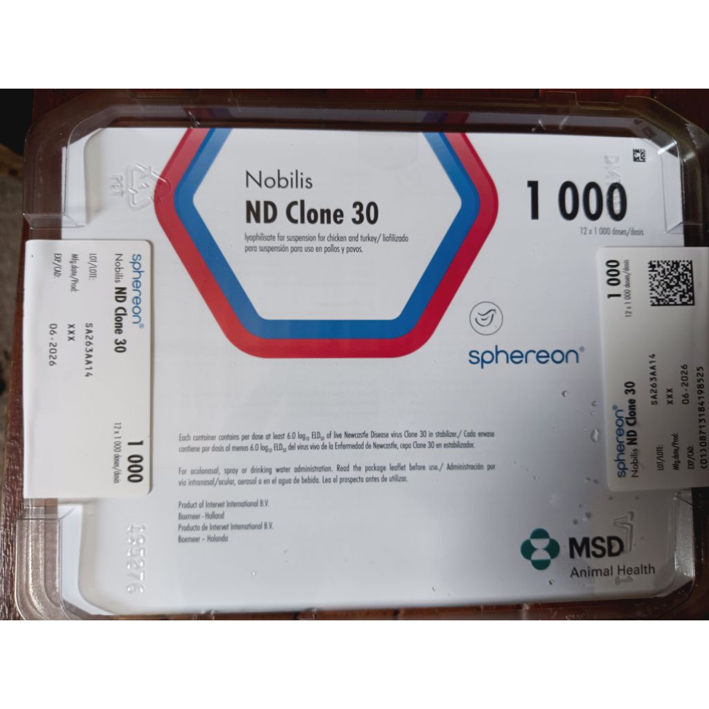 NOBILIS ND CLONE / Vaksin ND Clone (dosis 1000 ekor)