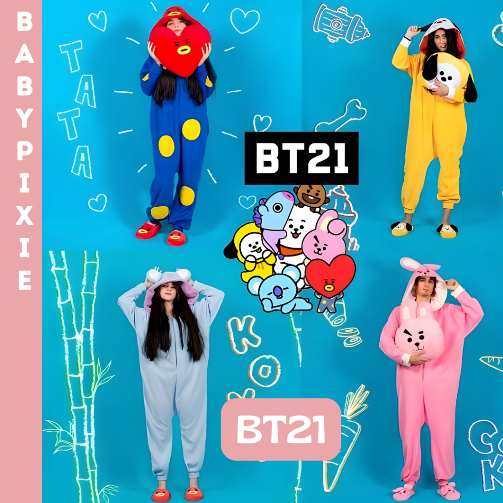 ONESIE KOSTUM BT21 Piyama Baju Tidur Cosplay Dewasa