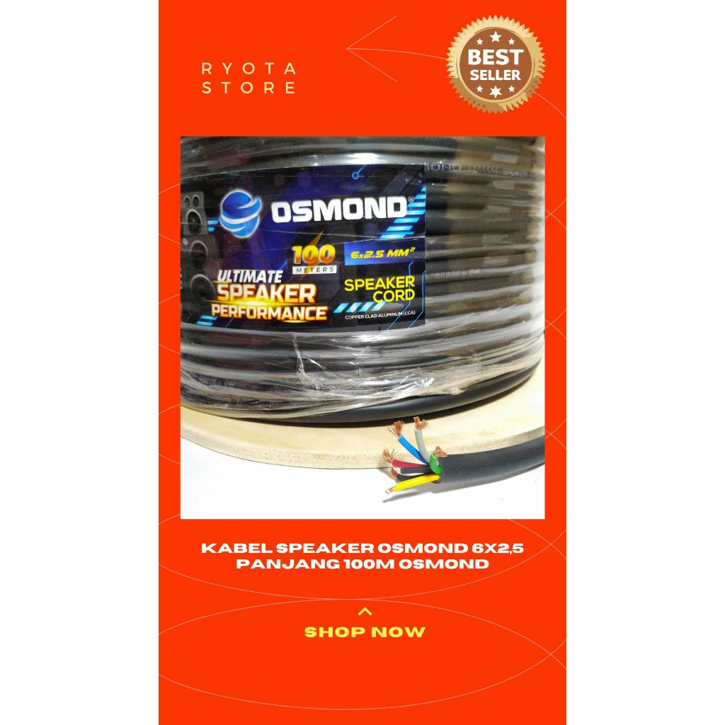 Kabel Speaker isi 6 kabel OSMOND 6x2.5