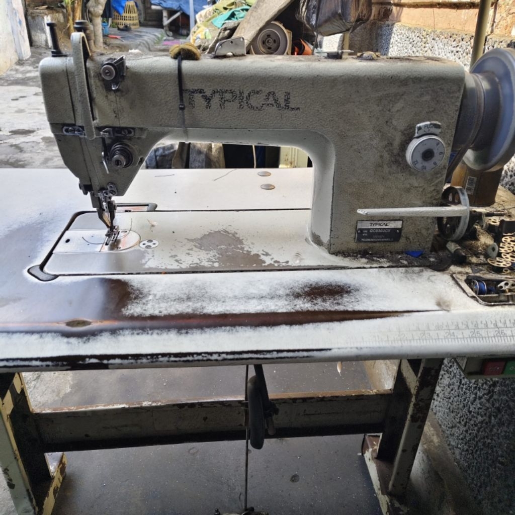 mesin jahit walking foot, mesin jahit jok, terpal, typical 0303cx - set klompit