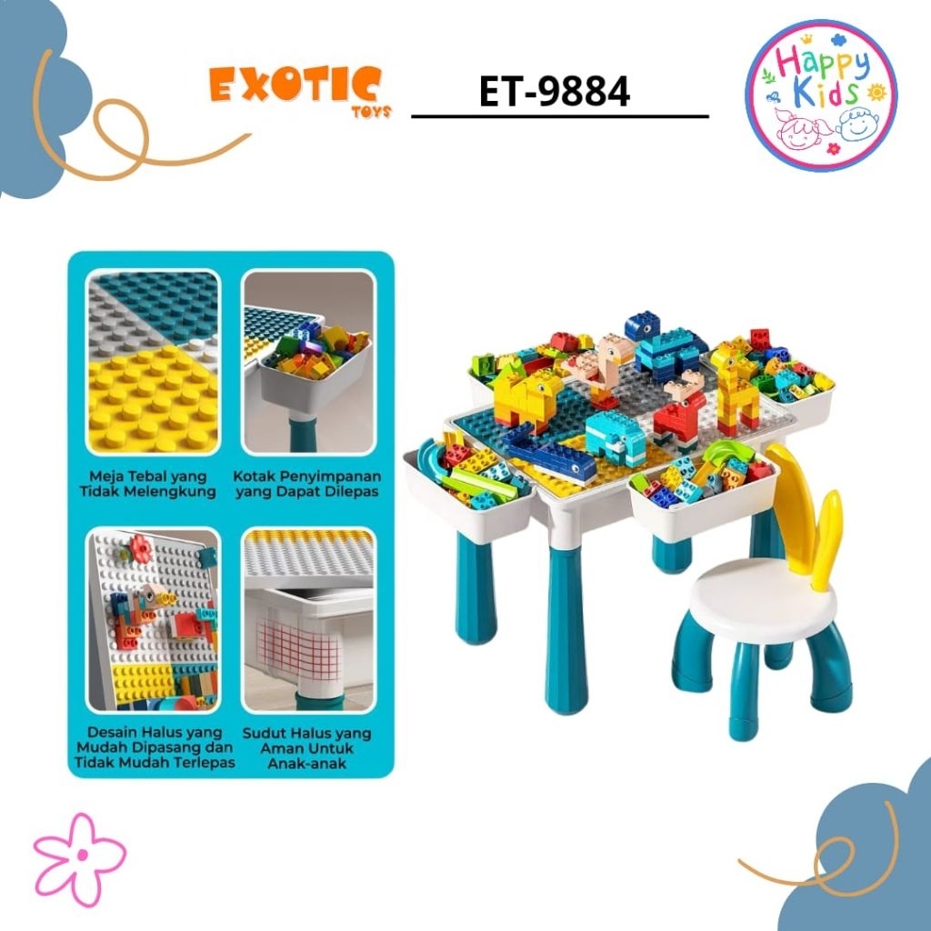 MEJA LEGO MAINAN DAN BELAJAR MULTIFUNGSI ET- 9884