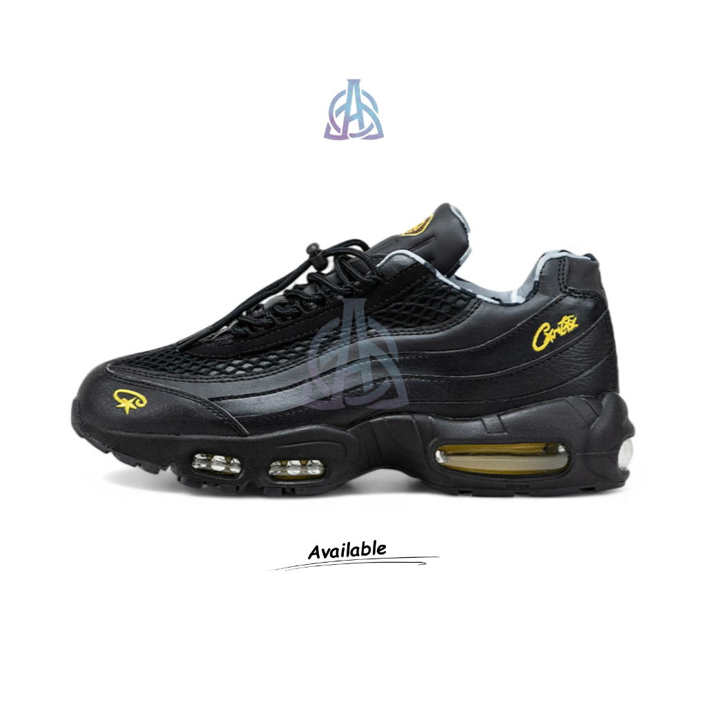 Arcana. - Sepatu Airmax 95 Black Yellow Honey Black Sneakers Authentic