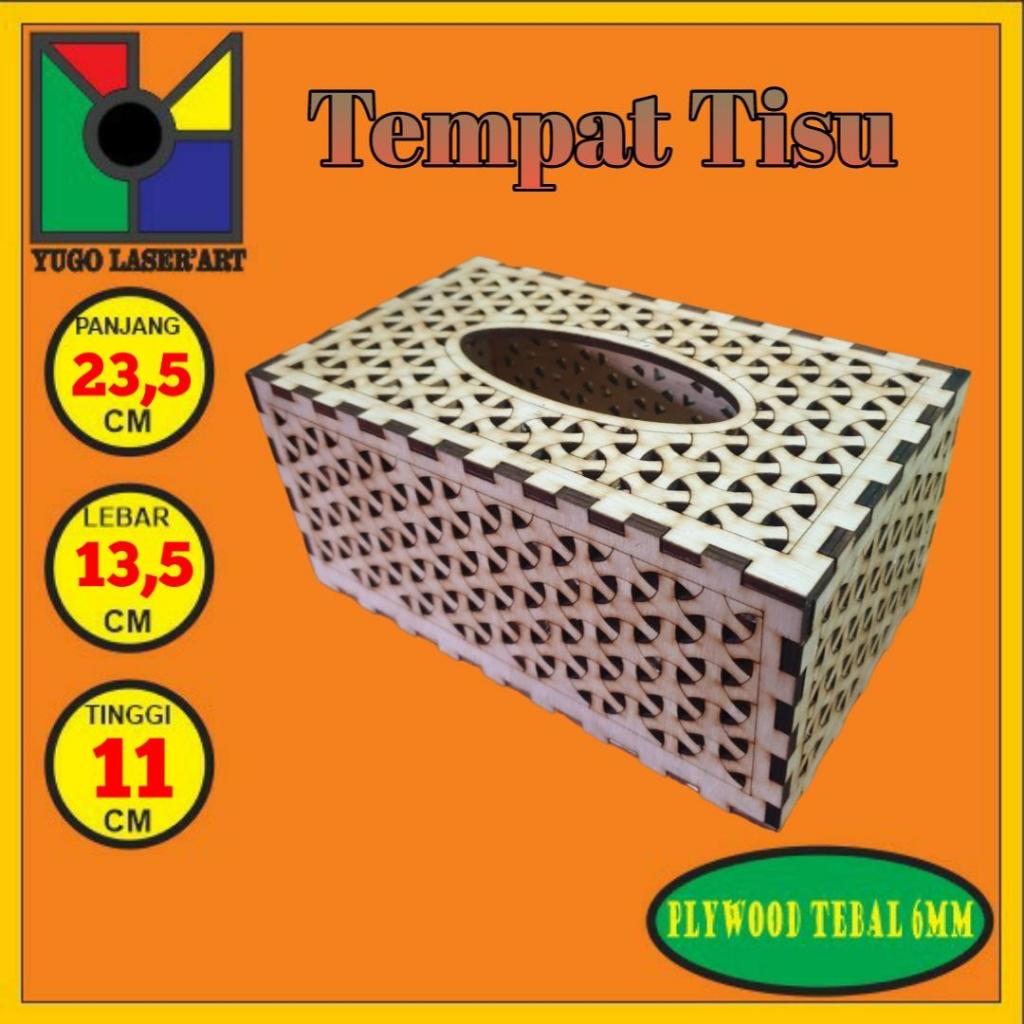 Tempat tisu kayu unik