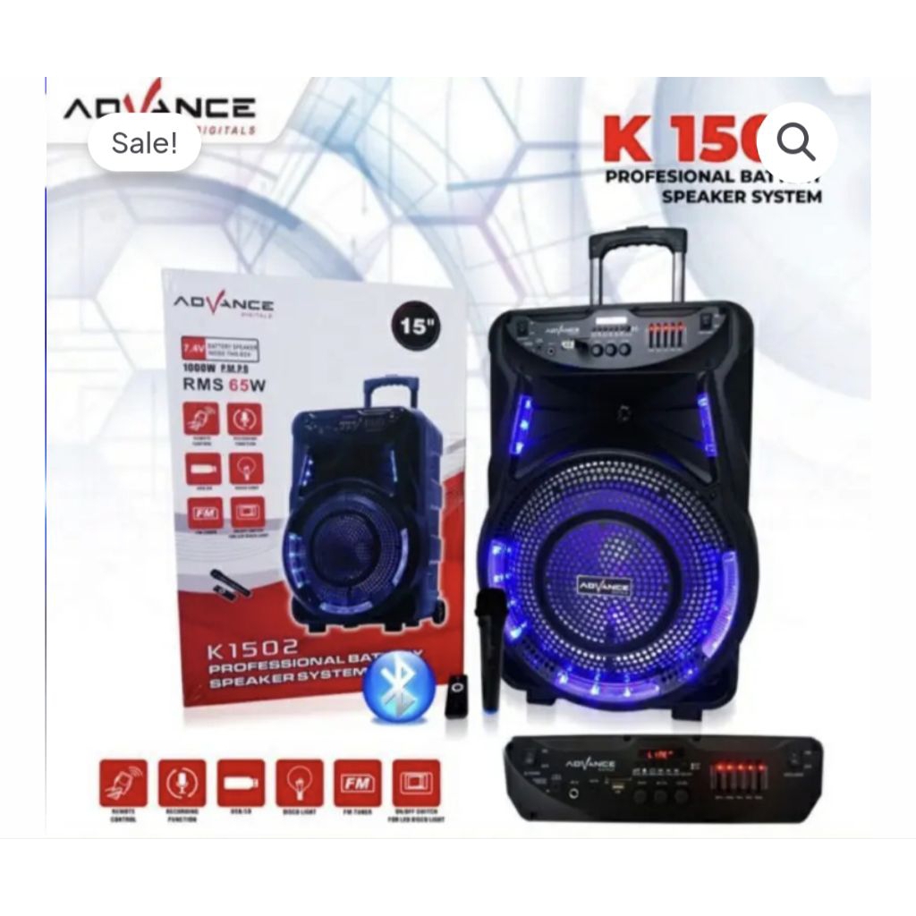 speaker portabel advance 15 inch k1502