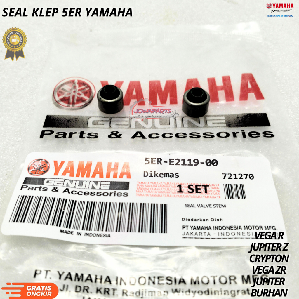 Seal klep yamaha VEGA R,JUPITER Z,CRYPTON,VEGA ZR,5ER berkualitas original asli ori dan presisi