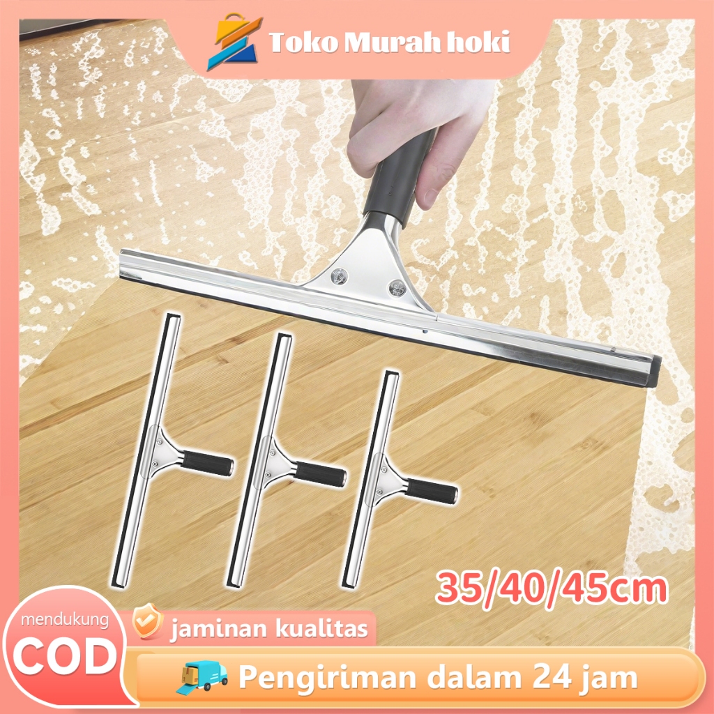 Wiper Pembersih Kaca Squeegee Kaca Stainless Steel Karet Window Squeegee Serbaguna Glass Scraper