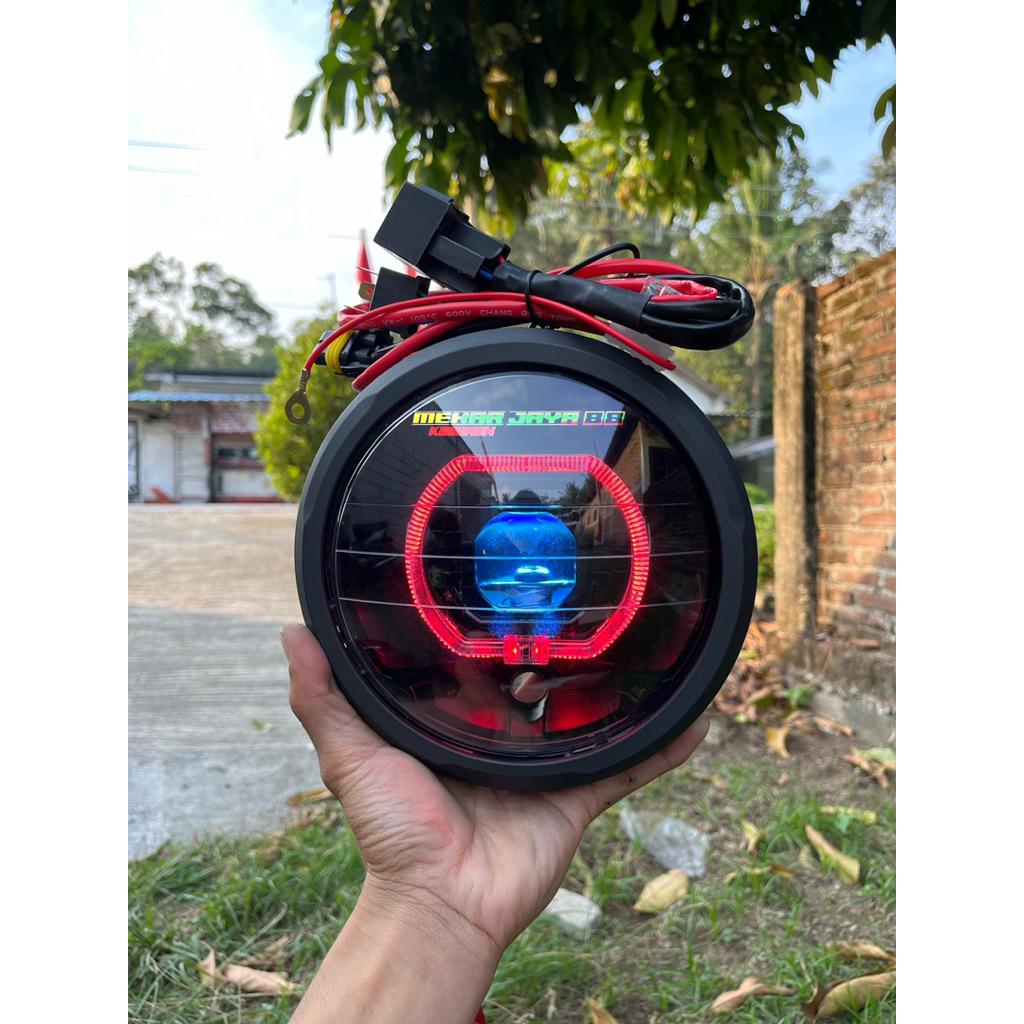 REFLEKTOR LAMPU DEPAN CB150 VERZA CUSTOM BILED MATRIK X1 ukuran 4,5 inc