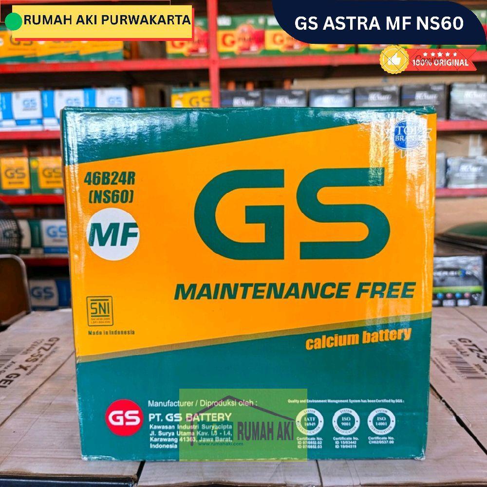 [100% ORIGINAL] Aki Mobil GS ASTRA MF NS60 Avanza Veloz APV L-300 Futura Katana Rush -GSMF-NS60