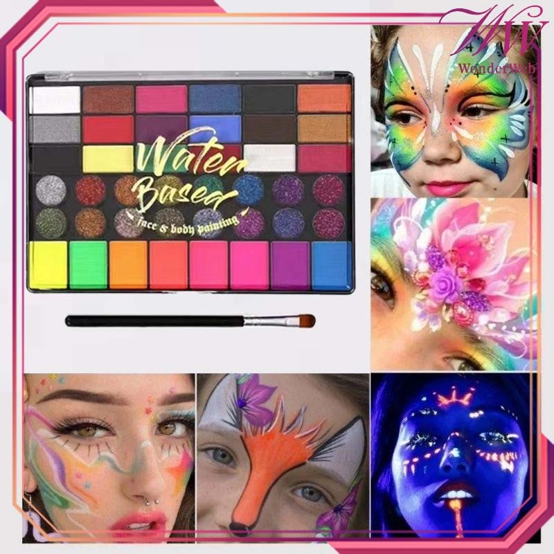 42 Warna Face Body Painting Cat Makeup Face Painting Make Up Face Painting Make Up Untuk Halloween M