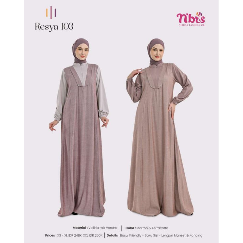 GAMIS WANITA GAMIS NIBRAS RESYA 103 GAMIS MURAH GAMIS PROMO