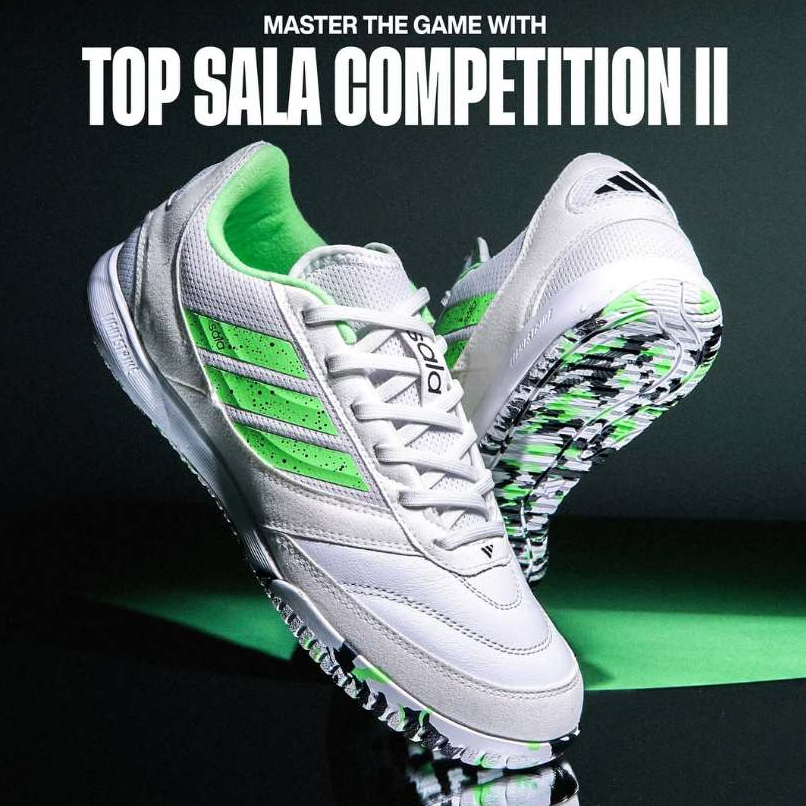 Sepatu Futsal Adidas Top Sala Competition II IN - White Lime Burst JH6294 Original