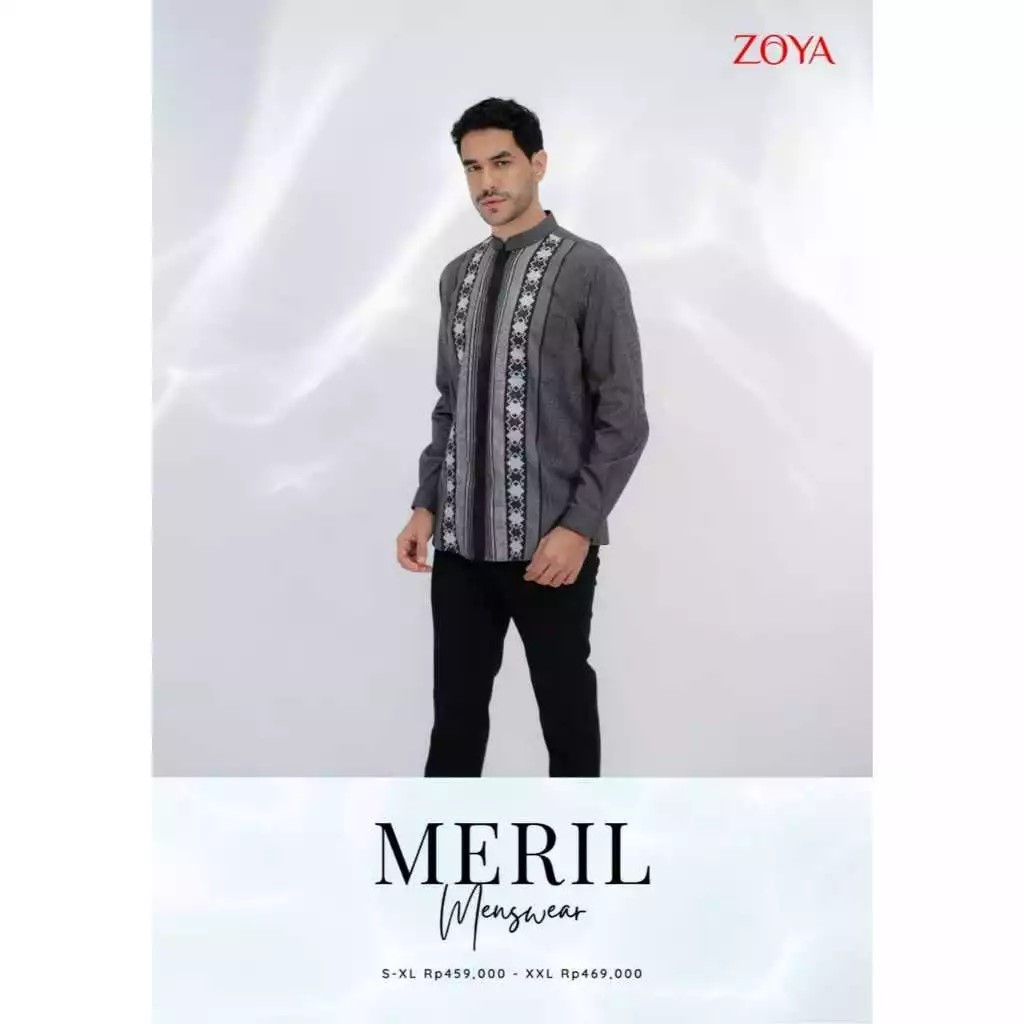Zoya MERRIL Menswear - Baju Koko Pria Lengan Panjang - KOKO ZOYA - Bahan Cotton Sub Two Tone