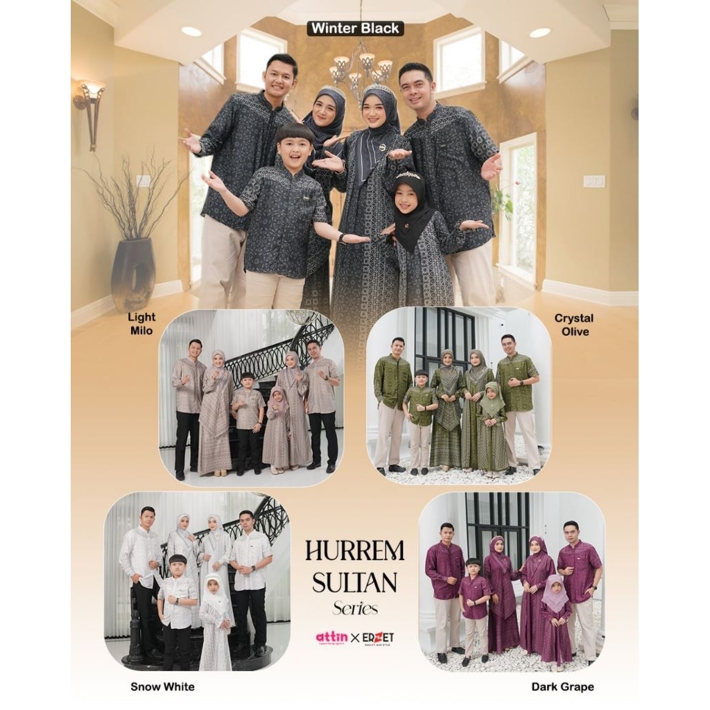 Sarimbit Hurrem Sultan by Attin/Open PO Sarimbit lebaran/Baju lebaran 2026 Terbaru attin/Bahan Orzal