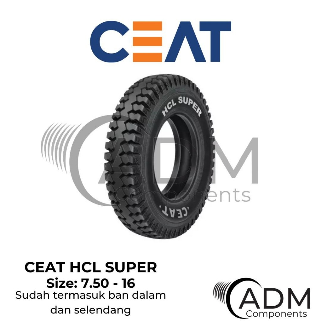 CEAT Ban Truk 750-16 HCL Super Size 7.50 - 16 Termasuk Ban Dalam dan Selendang