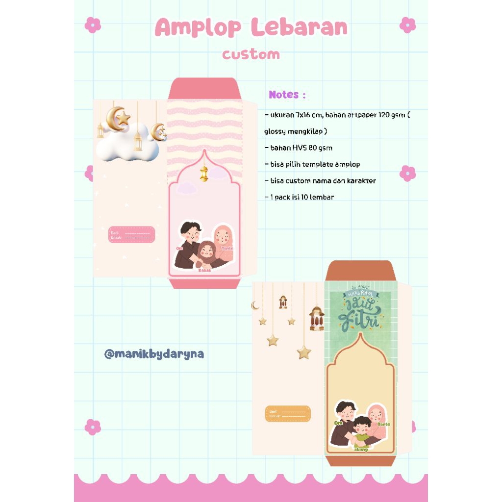 AMPLOP LEBARAN LUCU|AMPLOP LEBARAN CUSTOM|AMPLOP LEBARAN UNIK