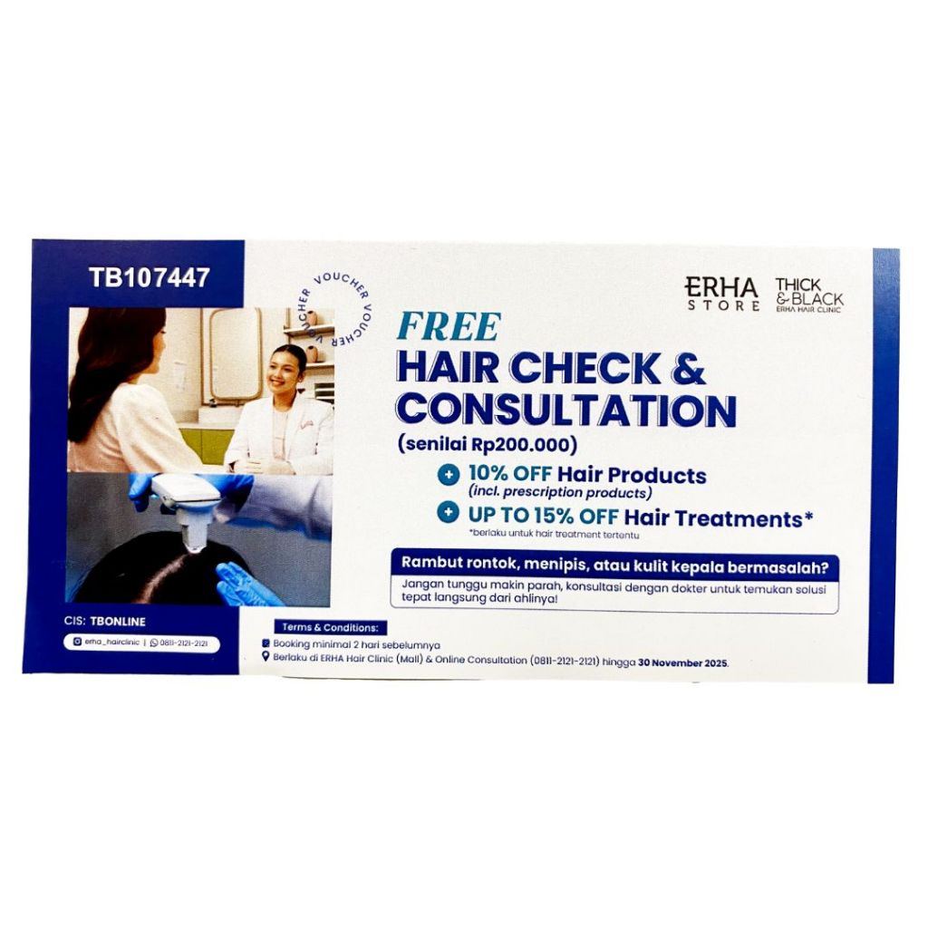 [Gimmick] Voucher Thick & Black - Hair Check & Consultation